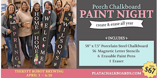 Imagem principal do evento Chalkboard Welcome Sign: Easy DIY Porch Signs with Magnetic Stencils