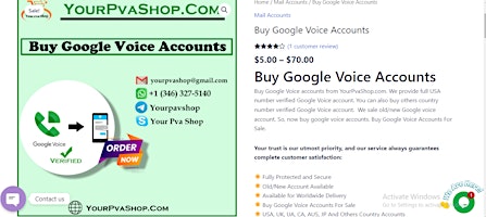 Primaire afbeelding van Buy Google Voice Account 100 GV Free USA Phone Verified