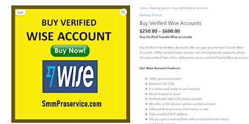 Hauptbild für Buy Verified Wise Accounts - 100% Verified USA, UK ...