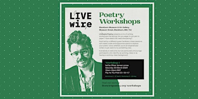 Primaire afbeelding van Poetry writing workshop with Oliver James Lomax