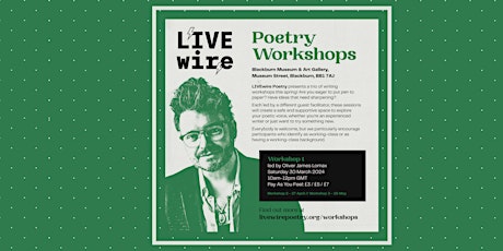 Poetry writing workshop with Oliver James Lomax