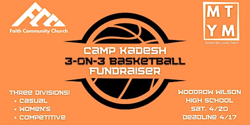 Camp Kadesh 3-on-3 Basketball Fundraiser primary image