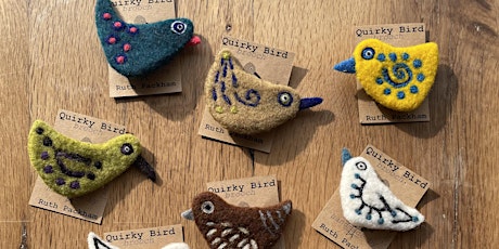 Ruth Packham Needle Felt Brooch Workshops