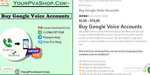 Where can I buy Google voice accounts primary image