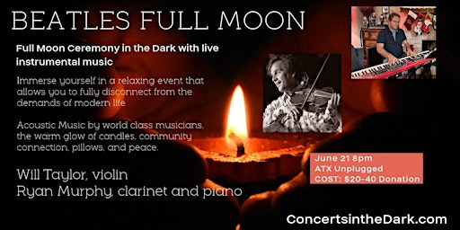 Imagen principal de Beatles Full Moon Concert in the Dark w Live Strings 6-21-24