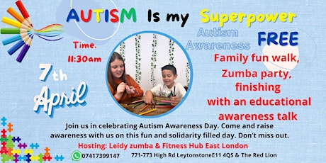 Family Autism Awareness Day:  Fun Walk, Zumba and Talk