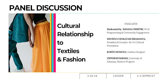 Imagem principal de PANEL DISCUSSION-Cultural Relationship to Textiles and Fashion