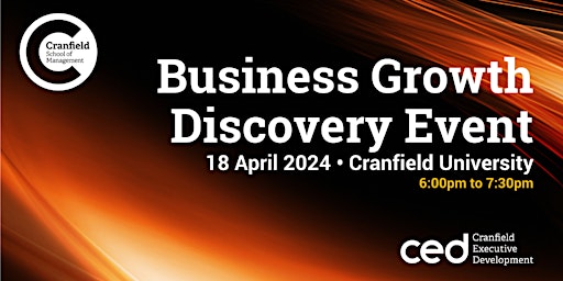 Primaire afbeelding van Business Growth Discovery Event (face to face) - 18 April 2024