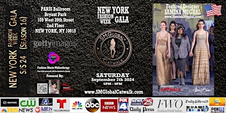 NEW YORK Fashion Week GALA (S/S 25) – Saturday September 7th, 2024