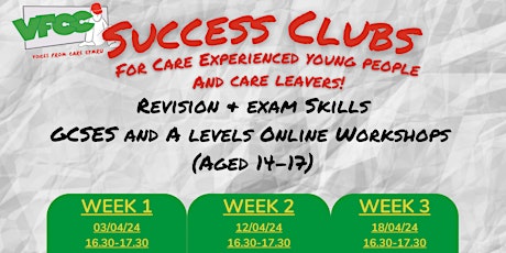 Exam & Revision Skills Workshop  - Voices From Care Cymru