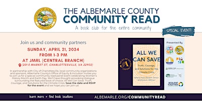 Image principale de A Community Read Event: Celebrating Women's History Month and Earth Day