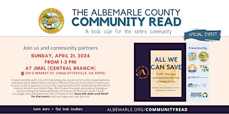 A Community Read Event: Celebrating Women's History Month and Earth Day