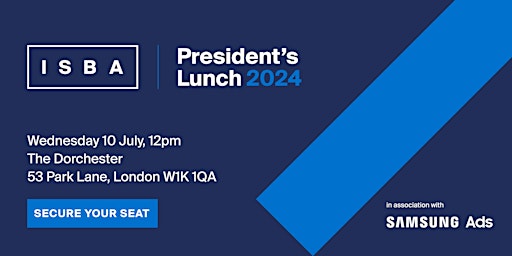 Imagem principal de ISBA President's Lunch 2024