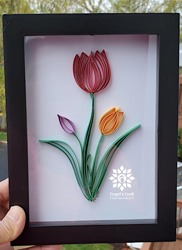 Primaire afbeelding van Paper Quilling Tulip Frame Making Workshop with Trupti More @Ornerey Beer Company