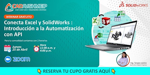 Primaire afbeelding van Conecta Excel y SolidWorks: Introducción a la automatización con API