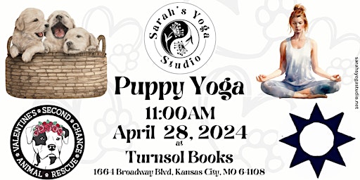 Primaire afbeelding van Puppy Yoga at Turnsol Books