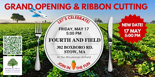 Primaire afbeelding van Fourth and Field Ribbon Cutting and Grand Opening - New Date!