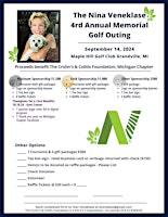 4th Annual Nina Veneklase Memorial Outing primary image