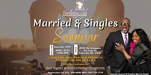 Imagem principal de Married & Singles Seminar