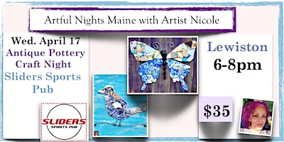 Imagen principal de Antique Pottery Craft Night at Sliders Sports Pub, Lewiston