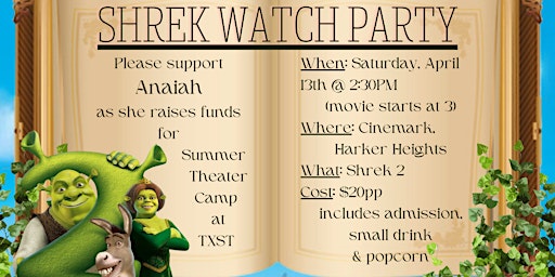 Imagem principal do evento Shrek 2 fundraiser