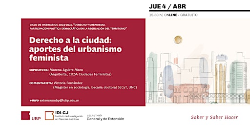 Imagen principal de WEBINARIO | Derecho a la ciudad: aportes del urbanismo feminista