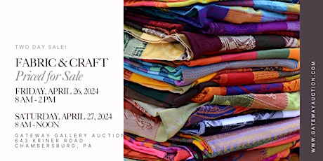 Fabric, Quilting and Craft Sale