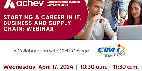 Starting a Career in IT, Business and Supply Chain: Webinar