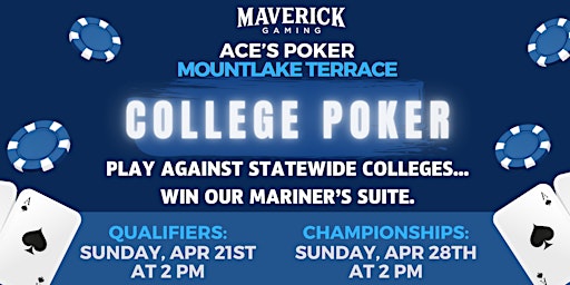 Primaire afbeelding van College Rival Poker Tournament - Ace's Poker Mountlake Terrace