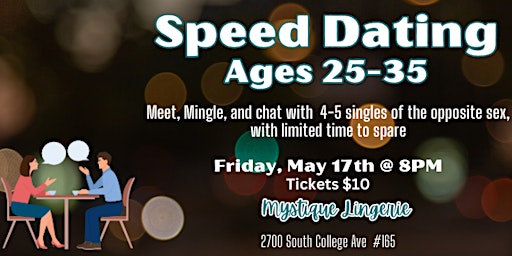 Imagem principal do evento Speed Dating (25-35) at Mystique Lingerie