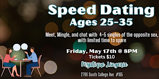 Primaire afbeelding van Speed Dating (25-35) at Mystique Lingerie