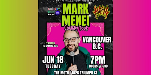 Mark Menei Comedy Tour - Vancouver primary image