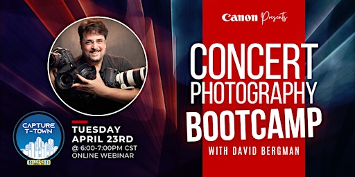 Imagem principal do evento Canon Presents - Concert Photography Bootcamp