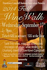 Downtown Campbell Fall Wine Walk (09/17/14) primary image