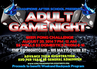 Adult Game Night (Challenge for Charity) primary image