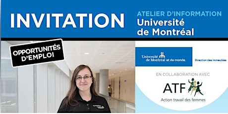 Atelier d’information: emploi non traditionnel femme Université de Montréal