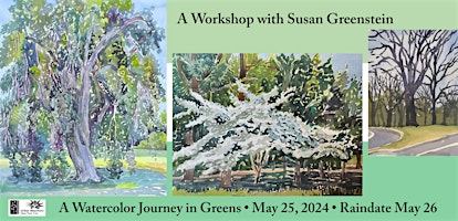 Primaire afbeelding van NYC Urban Sketchers -Susan Greenstein:  A Watercolor Journey in Greens