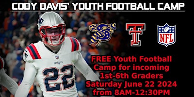 Imagem principal do evento Student of the Game: Cody Davis Youth Football Camp 2024