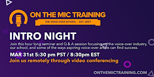 On The Mic Training Intro Night primary image