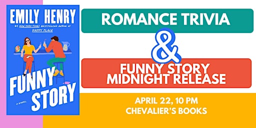 Image principale de Romance Trivia Night & Funny Story Midnight Release Party!