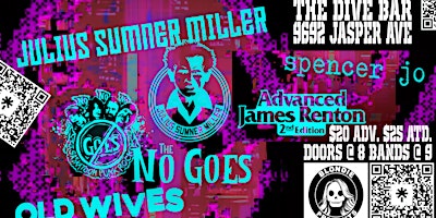 Imagem principal do evento Julius Sumner Miller, The No Goes,Old Wives,  Spencer Jo & James Renton