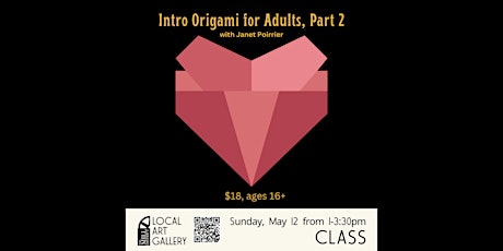 Intro Origami for Adults, Part 2, with Janet Poirrier