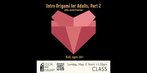 Imagen principal de Intro Origami for Adults, Part 2, with Janet Poirrier