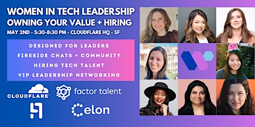 Primaire afbeelding van Women in Tech Leadership - Owning Your Value I Cloudflare HQ - 5/2