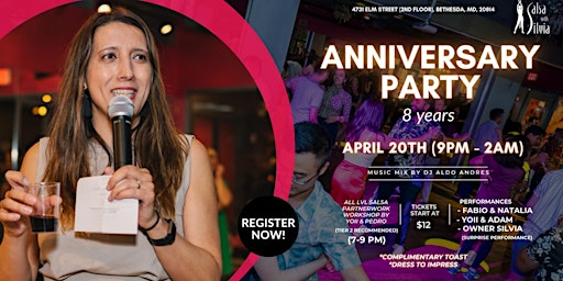 Image principale de THE SWS ANNIVERSARY PARTY + A SALSA WORKSHOP by YOII and PEDRO