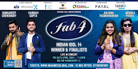 FAB 4 LIVE IN CONCERT INDIAN IDOL 14 WINNER & FINALISTS | IMAGINE X GLOBAL