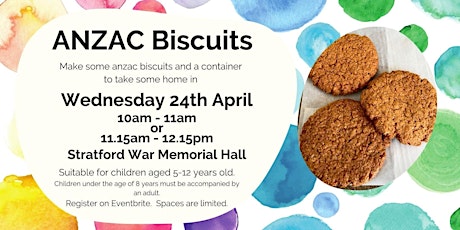 Anzac Biscuits (5-12 year olds)