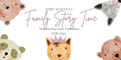 Image principale de Family Story Time at the Library