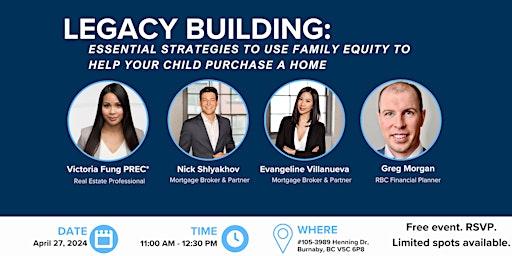 Imagen principal de Legacy Building: Using Family Equity to Help Your Child Purchase a Home