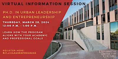 Unlock Your Leadership Journey - UDC Doctoral Program Info Session primary image